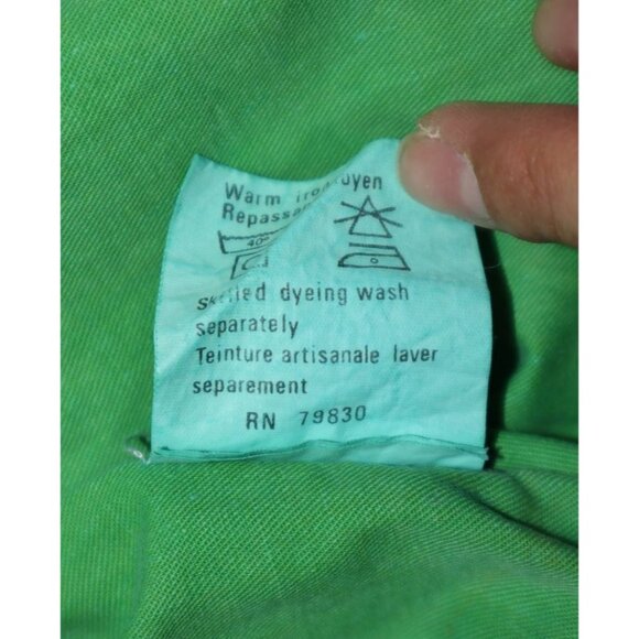 Vintage 90s Major Damage Turquoise Denim Jacket Men’s XL Hong Kong Hip Hop Rave - Picture 12 of 12